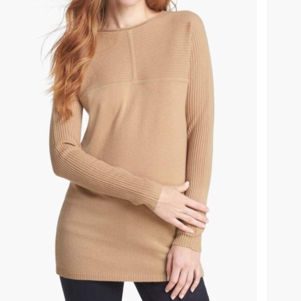 Tory Burch Deanna 100% Cashmere Sweater in Natural